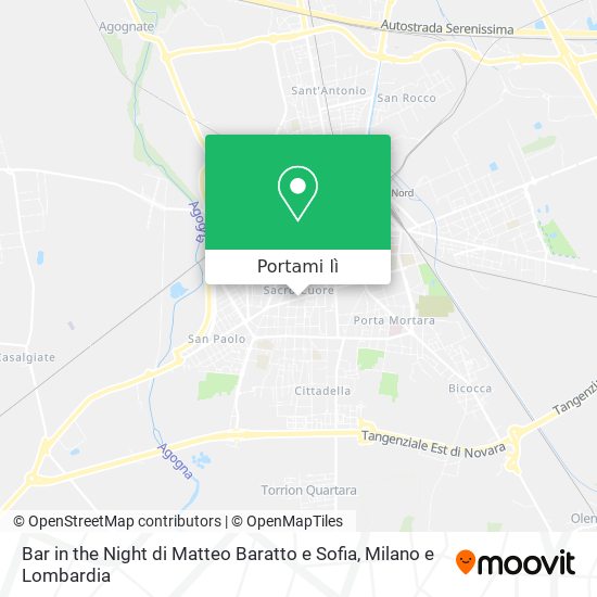 Mappa Bar in the Night di Matteo Baratto e Sofia