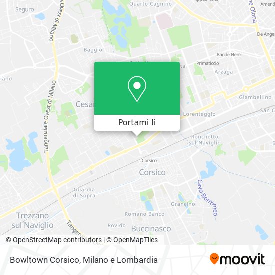 Mappa Bowltown Corsico