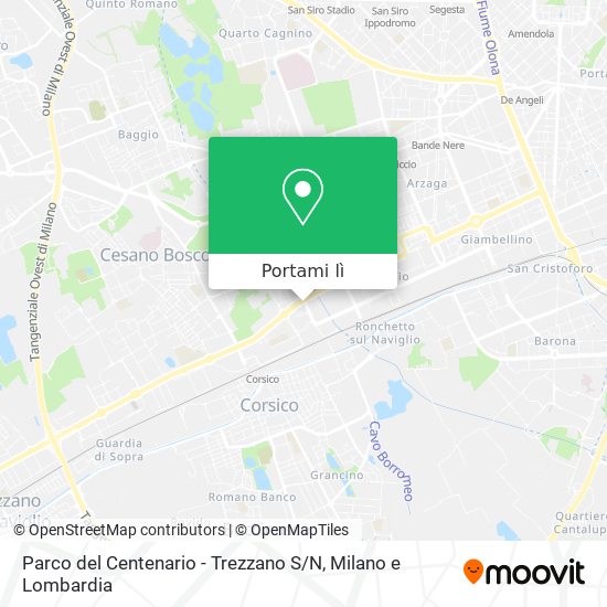 Mappa Parco del Centenario - Trezzano S / N