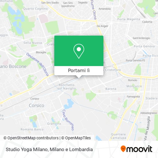 Mappa Studio Yoga Milano