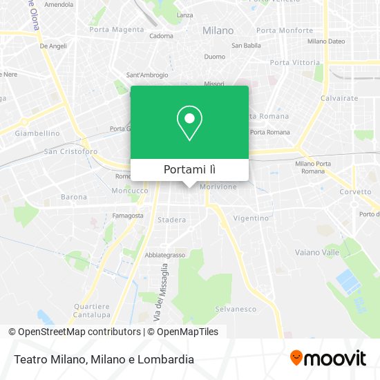 Mappa Teatro Milano