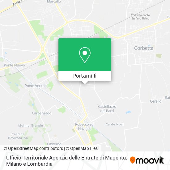 Mappa Ufficio Territoriale Agenzia delle Entrate di Magenta