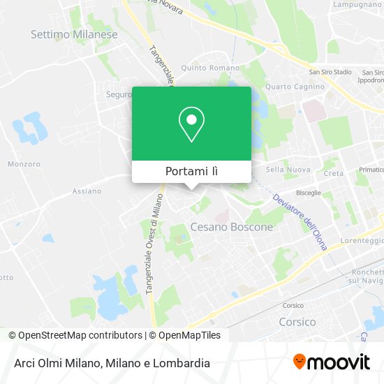 Mappa Arci Olmi Milano