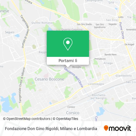 Mappa Fondazione Don Gino Rigoldi