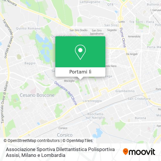 Mappa Associazione Sportiva Dilettantistica Polisportiva Assisi