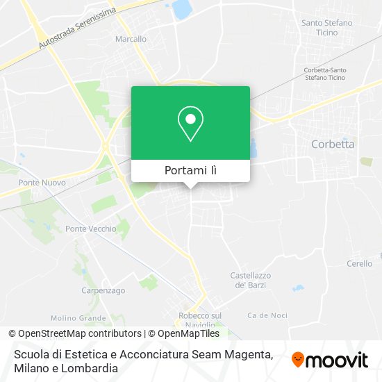 Mappa Scuola di Estetica e Acconciatura Seam Magenta