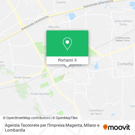Mappa Agenzia Tecnorete per l'Impresa Magenta