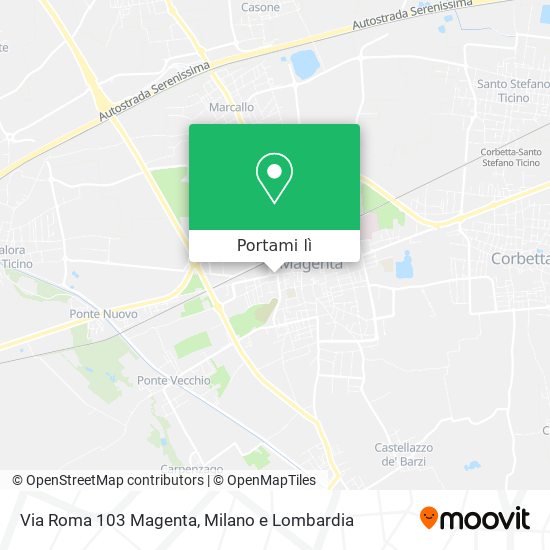 Mappa Via Roma 103 Magenta