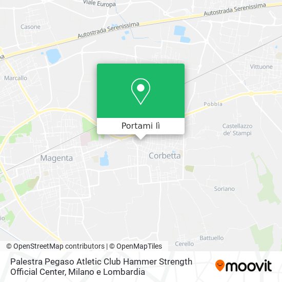 Mappa Palestra Pegaso Atletic Club Hammer Strength Official Center