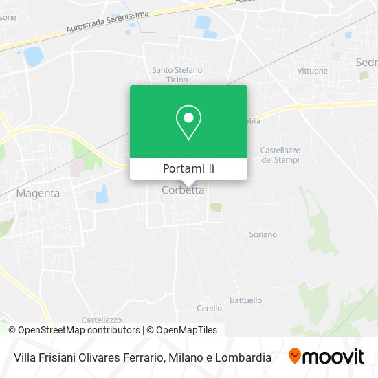 Mappa Villa Frisiani Olivares Ferrario