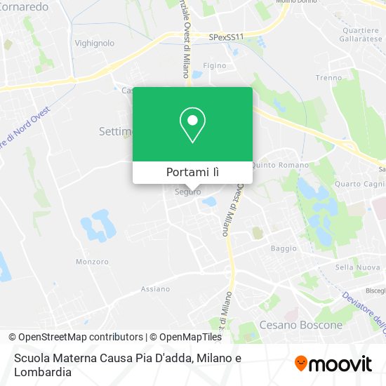 Mappa Scuola Materna Causa Pia D'adda