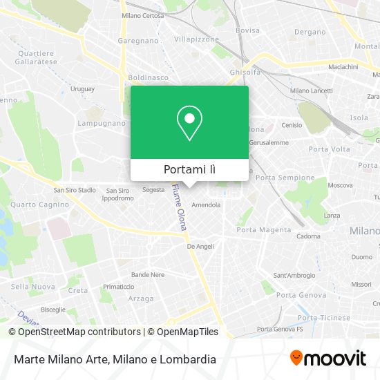 Mappa Marte Milano Arte