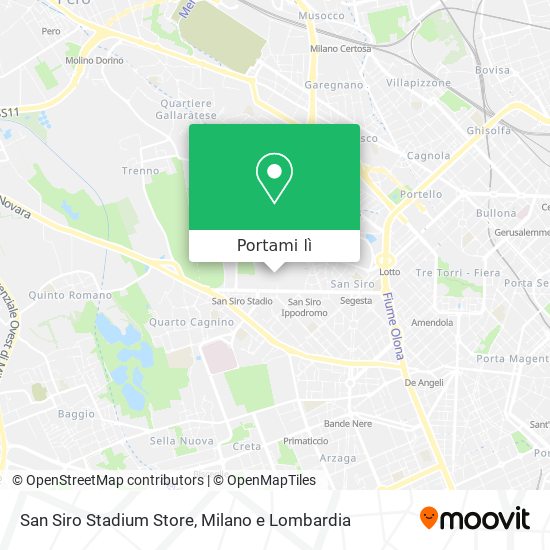 Mappa San Siro Stadium Store