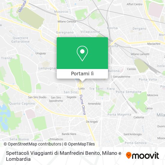 Mappa Spettacoli Viaggianti di Manfredini Benito