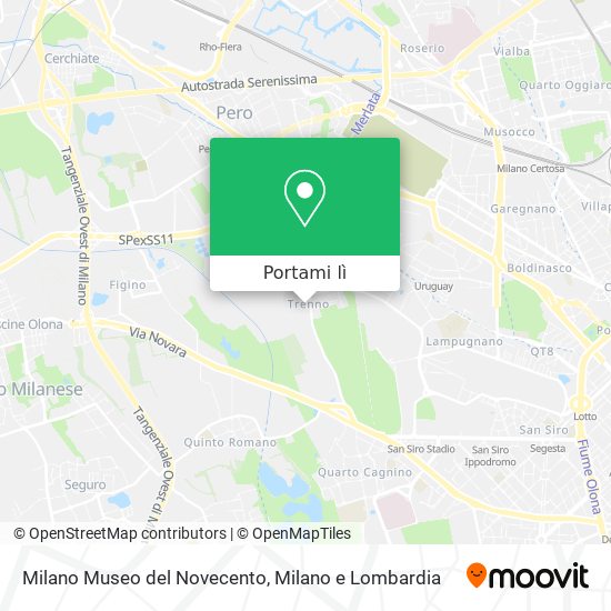 Mappa Milano Museo del Novecento