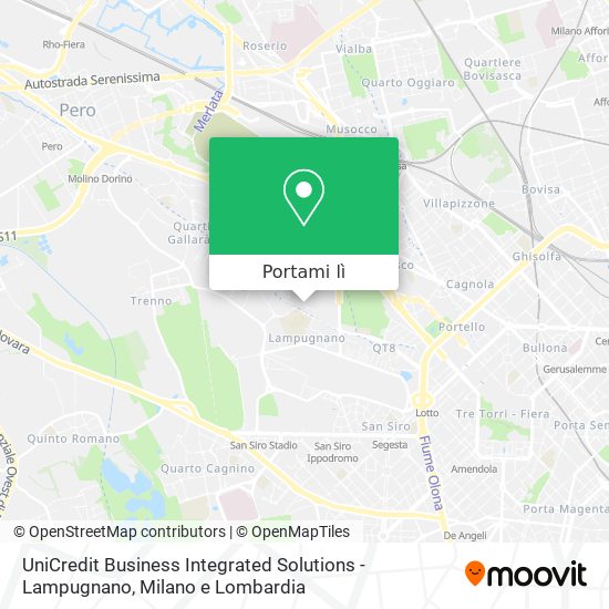 Mappa UniCredit Business Integrated Solutions - Lampugnano