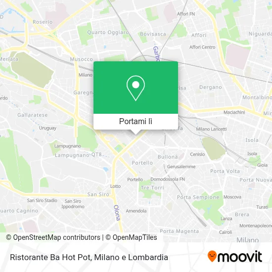 Mappa Ristorante Ba Hot Pot