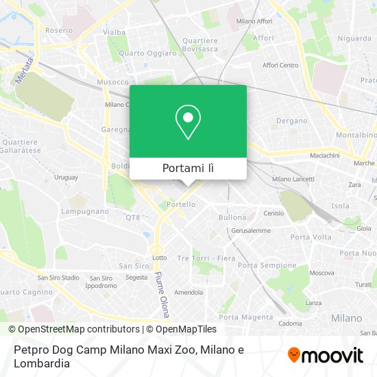 Mappa Petpro Dog Camp Milano Maxi Zoo