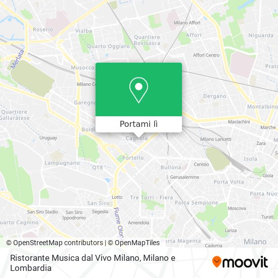 Mappa Ristorante Musica dal Vivo Milano