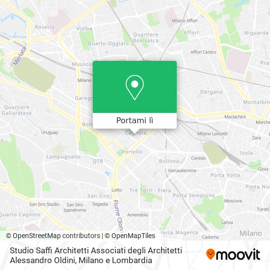 Mappa Studio Saffi Architetti Associati degli Architetti Alessandro Oldini