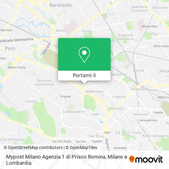 Mappa Mypost Milano Agenzia 1 di Prisco Romina