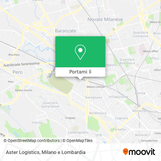 Mappa Aster Logistics
