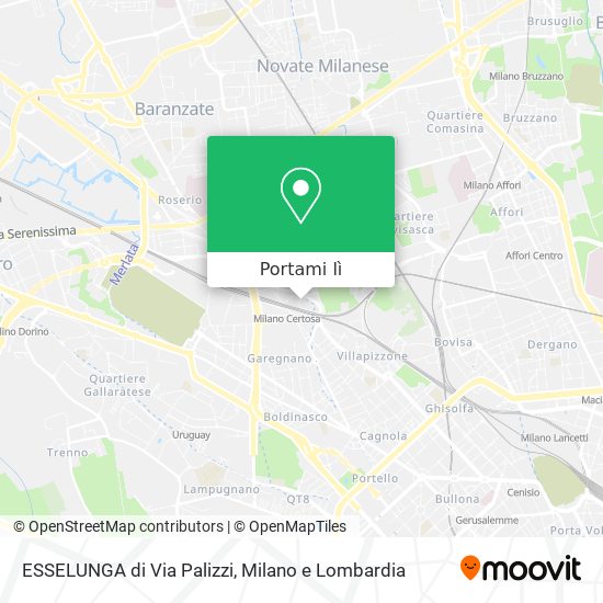 Mappa ESSELUNGA di Via Palizzi