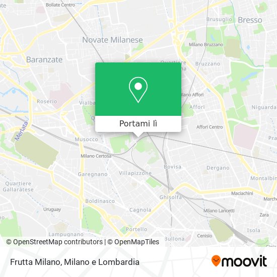 Mappa Frutta Milano