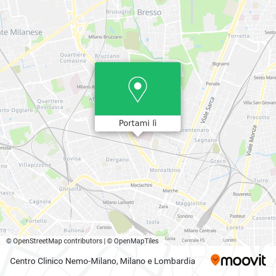 Mappa Centro Clinico Nemo-Milano