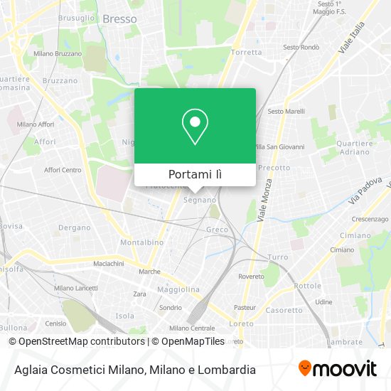 Mappa Aglaia Cosmetici Milano