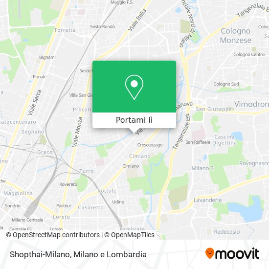 Mappa Shopthai-Milano