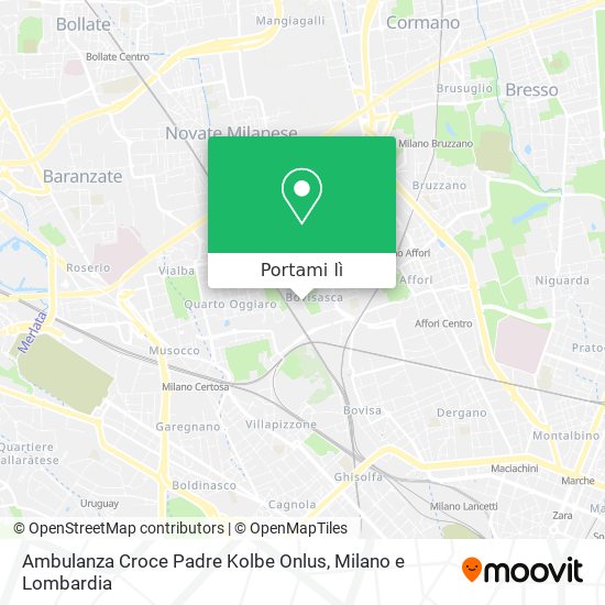 Mappa Ambulanza Croce Padre Kolbe Onlus