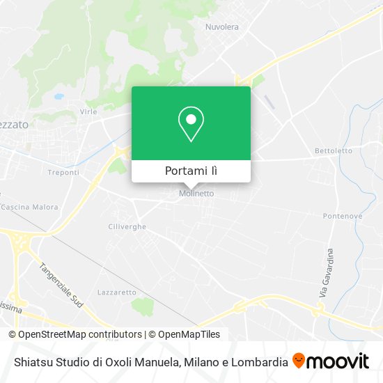 Mappa Shiatsu Studio di Oxoli Manuela