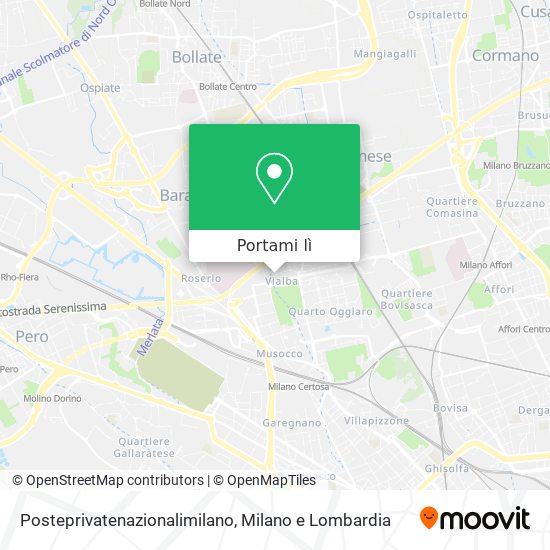 Mappa Posteprivatenazionalimilano