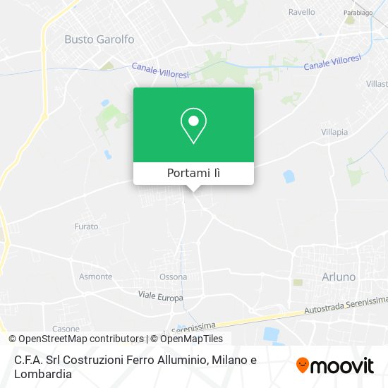 Mappa C.F.A. Srl Costruzioni Ferro Alluminio