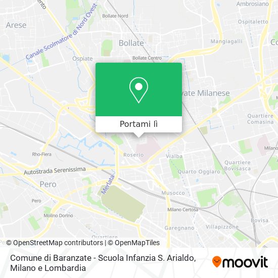 Mappa Comune di Baranzate - Scuola Infanzia S. Arialdo