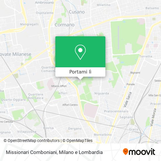 Mappa Missionari Comboniani