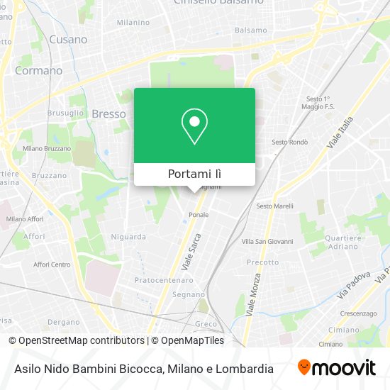 Mappa Asilo Nido Bambini Bicocca