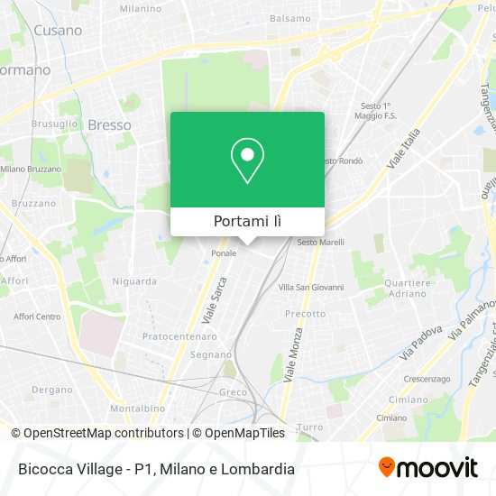 Mappa Bicocca Village - P1