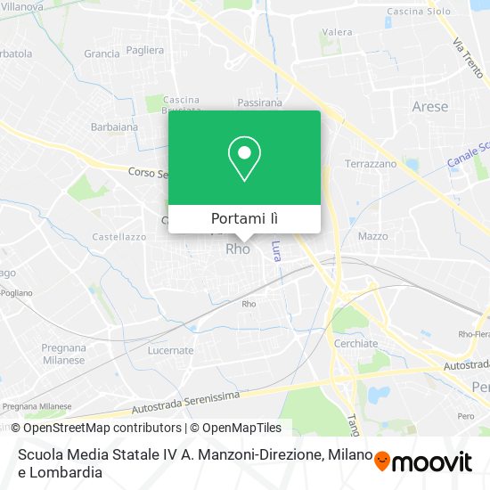 Mappa Scuola Media Statale IV A. Manzoni-Direzione