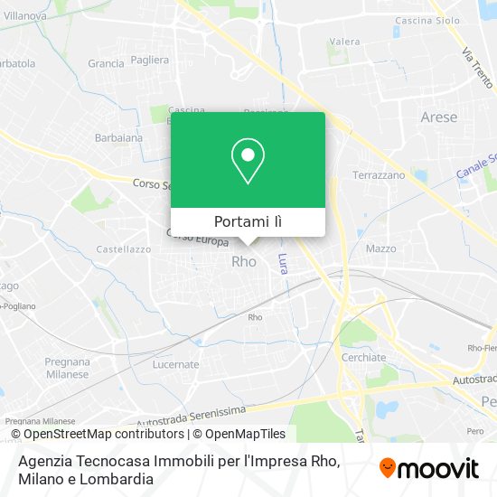 Mappa Agenzia Tecnocasa Immobili per l'Impresa Rho
