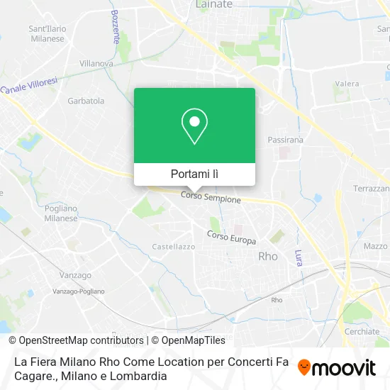 Mappa La Fiera Milano Rho Come Location per Concerti Fa Cagare.