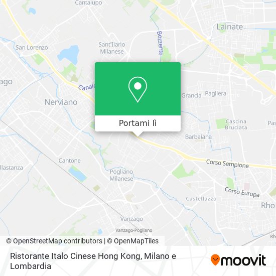 Mappa Ristorante Italo Cinese Hong Kong