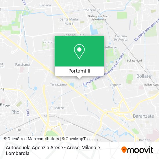 Mappa Autoscuola Agenzia Arese - Arese