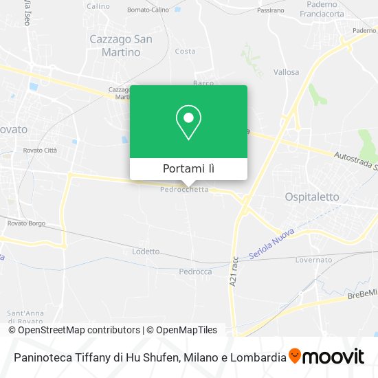 Mappa Paninoteca Tiffany di Hu Shufen