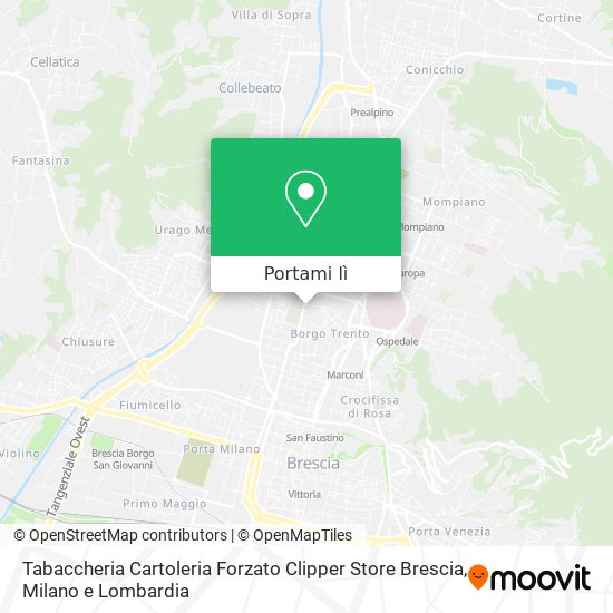 Mappa Tabaccheria Cartoleria Forzato Clipper Store Brescia
