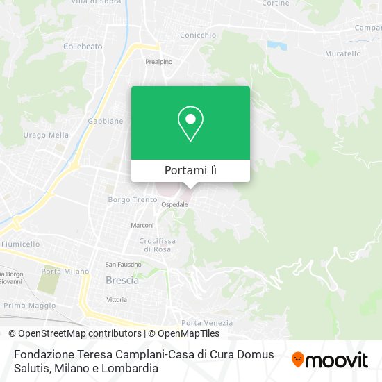 Mappa Fondazione Teresa Camplani-Casa di Cura Domus Salutis