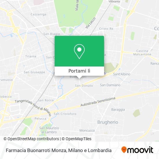 Mappa Farmacia Buonarroti Monza