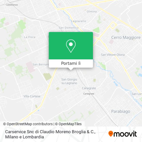 Mappa Carservice Snc di Claudio Moreno Broglia & C.