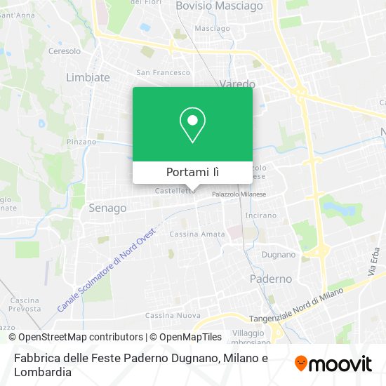 Mappa Fabbrica delle Feste Paderno Dugnano
